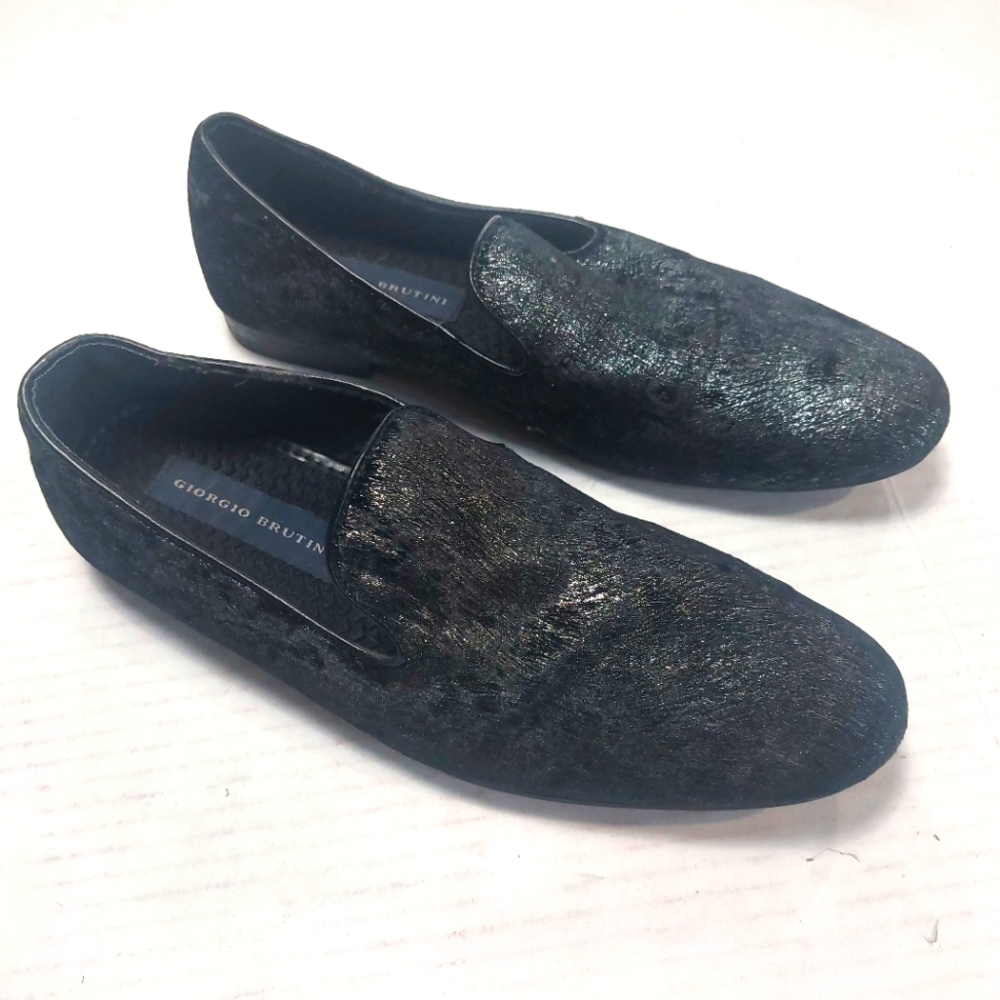 Giorgio Brutini Men's Black  Slipon Loafers Size 9.5M